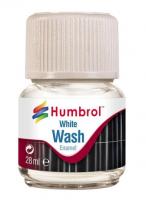 AV0202 Humbrol 28ml Enamel Wash - White